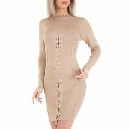 Damen Stretchkleid von EMMASH Gr. M/L - beige