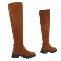 Damen Overknee-Stiefel - camel