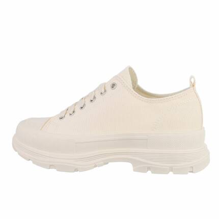 Damen Low-Sneakers - beige Gr. 39