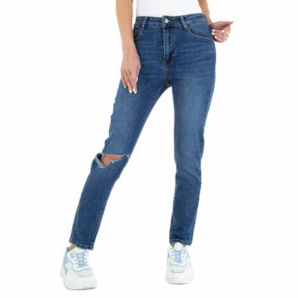 Damen Straight Leg Jeans von Laulia Gr. M/38 - blue