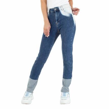 Damen Straight Leg Jeans von Laulia Gr. M/38 - blue