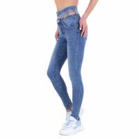 Damen High Waist Jeans von Laulia - blue