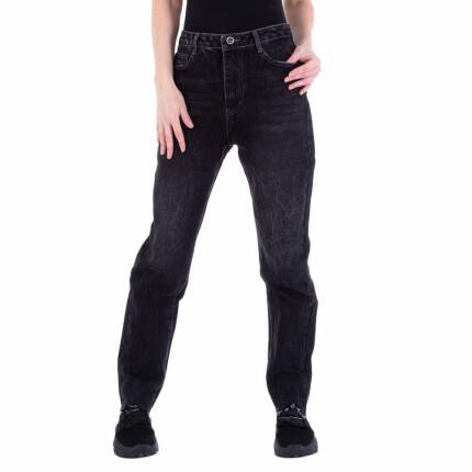 Damen Straight Leg Jeans von Laulia Gr. S/36 - black