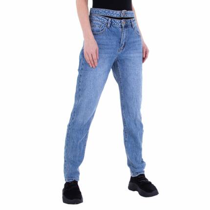 Damen Straight Leg Jeans von Laulia Gr. L/40 - blue