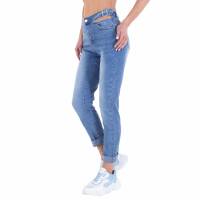 Damen High Waist Jeans von Laulia - blue