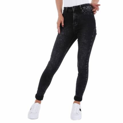 Damen High Waist Jeans von Gollop Gr.  - black