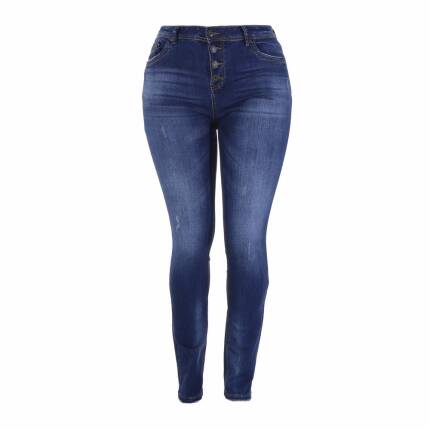 Damen High Waist Jeans von Gallop Gr. XXS/32 - blue