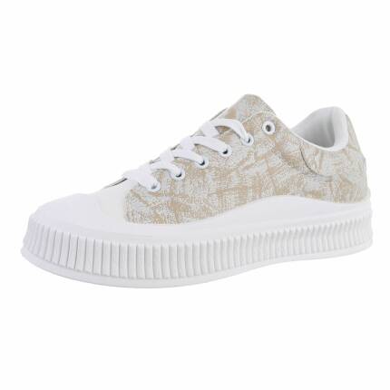 Damen Low-Sneakers - beige Gr. 36