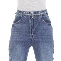 Damen High Waist Jeans von Laulia - blue