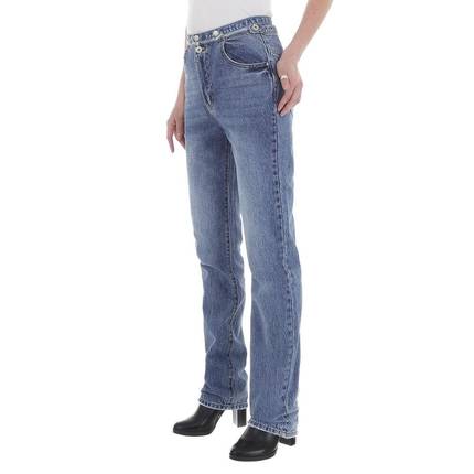 Damen High Waist Jeans von Laulia Gr. L/40 - blue