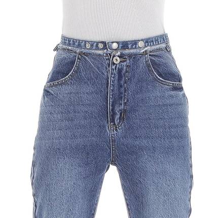 Damen High Waist Jeans von Laulia Gr. L/40 - blue