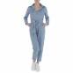 Damen Langer Jumpsuit von WHITE ICY Gr. S/36 - blue