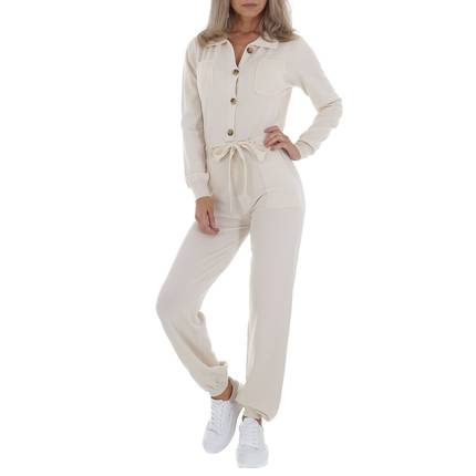 Damen Langer Jumpsuit von Emma & Ashley Gr. M/L - cream