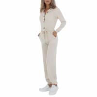 Damen Langer Jumpsuit von Emma & Ashley Gr. S/M - cream