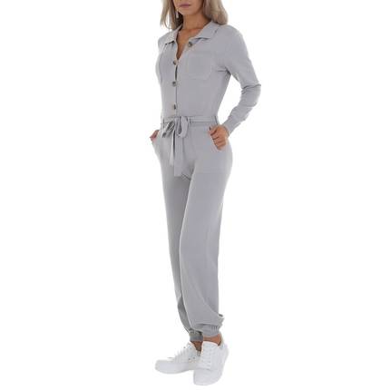 Damen Langer Jumpsuit von Emma & Ashley Gr. S/M - grey