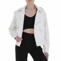 Damen Bikerjacke von Emma & Ashley - white