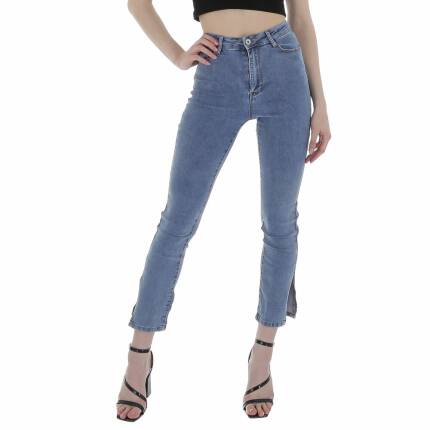 Damen High Waist Jeans von Laulia Gr. S/36 - blue