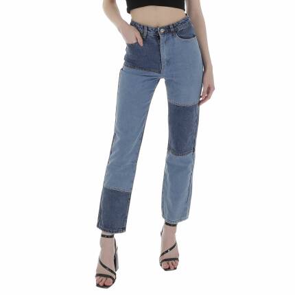 Damen High Waist Jeans von Laulia Gr. L/40 - blue