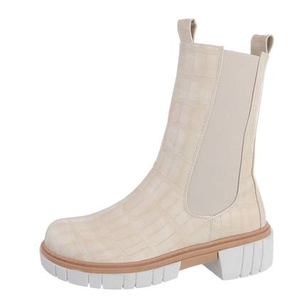 Damen Chelsea Boots - beige Gr. 38