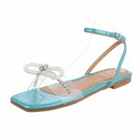 Damen Flache Sandalen - blue