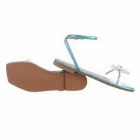 Damen Flache Sandalen - blue