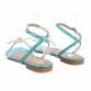 Damen Flache Sandalen - blue