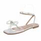 Damen Flache Sandalen - silver