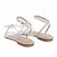 Damen Flache Sandalen - silver