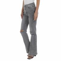 Damen Bootcut Jeans von Laulia - grey