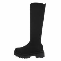 Damen Overknee-Stiefel - black