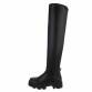 Damen Overknee-Stiefel - blackpu