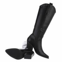 Damen Western- & Bikerboots - blackpu