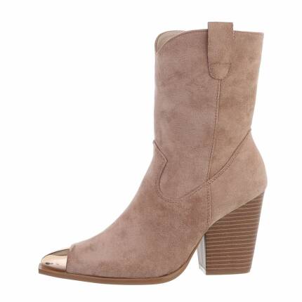 Damen Western- & Bikerboots - nudesuede Gr. 37