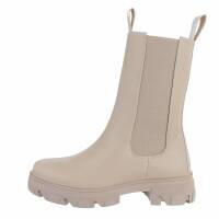 Damen Chelsea Boots - beigepu