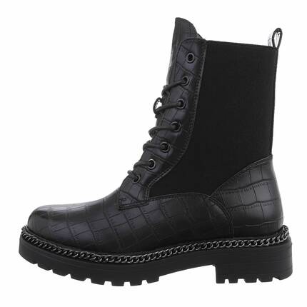 Damen Schnrstiefeletten - black Gr. 38