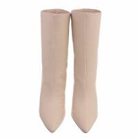 Damen High-Heel Stiefeletten - nude