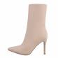 Damen High-Heel Stiefeletten - nude