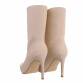 Damen High-Heel Stiefeletten - nude