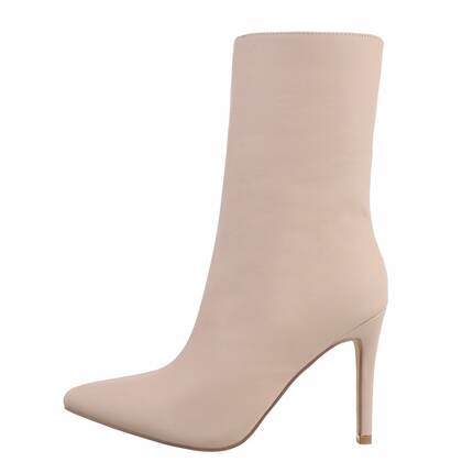 Damen High-Heel Stiefeletten - nude Gr. 37