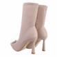 Damen High-Heel Stiefeletten - nude