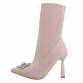 Damen High-Heel Stiefeletten - nude Gr. 37