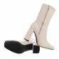 Damen High-Heel Stiefeletten - beige