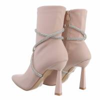 Damen High-Heel Stiefeletten - nude