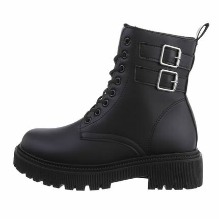 Damen Schnrstiefeletten - black Gr. 38