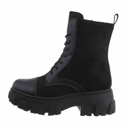 Damen Schnrstiefeletten - black Gr. 38