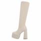 Damen High-Heel Stiefel - beige Gr. 41