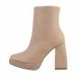 Damen High-Heel Stiefeletten - nude