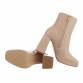 Damen High-Heel Stiefeletten - nude