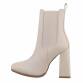 Damen High-Heel Stiefeletten - beige