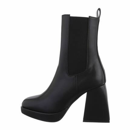 Damen High-Heel Stiefeletten - black